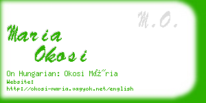 maria okosi business card